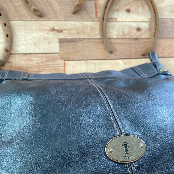 FOSSIL vintage timeless saddle bag in black Patina - Picture 13 of 14